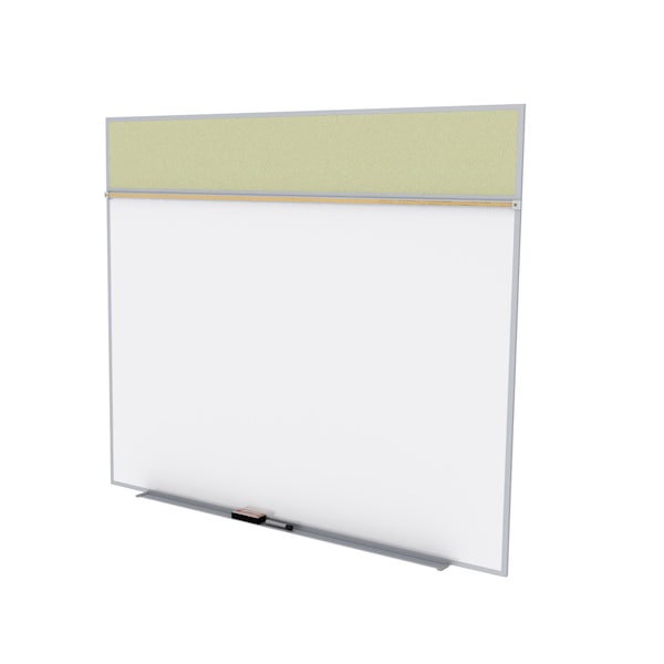 Combo Whiteboard/Bulletin, Mag Por/Vnyl, Styl A, 5 ft H x 10 ft W, Caramel